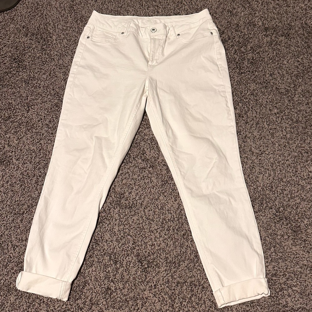Women's White Stretch Jeans
